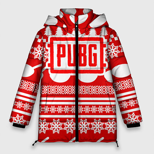 Женская зимняя куртка PUBG: New Year / 3D-Красный – фото 1