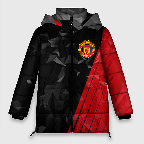 Женская зимняя куртка FC Manchester United: Abstract / 3D-Красный – фото 1