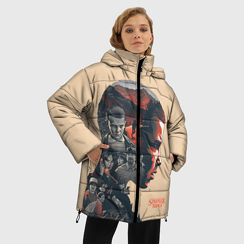 Женская зимняя куртка Stranger Things / 3D-Черный – фото 3
