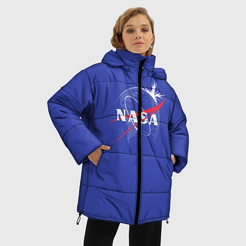Женская зимняя куртка NASA: Blue Space / 3D-Черный – фото 3