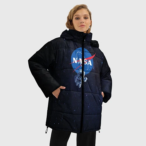 Женская зимняя куртка NASA: Hello World / 3D-Черный – фото 3