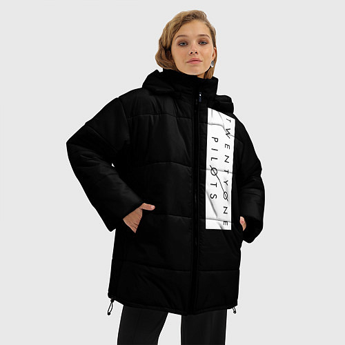 Женская зимняя куртка 21 Pilots Logo / 3D-Черный – фото 3