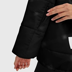 Куртка зимняя женская FC Juventus: Black Lines, цвет: 3D-черный — фото 2