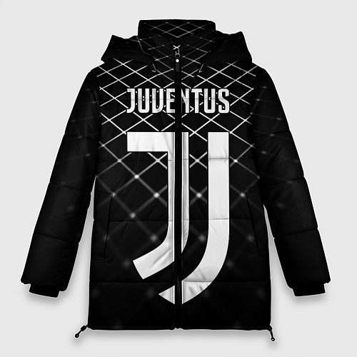 Женская зимняя куртка FC Juventus: Black Lines / 3D-Красный – фото 1