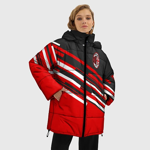 Женская зимняя куртка АC Milan: R&G / 3D-Черный – фото 3