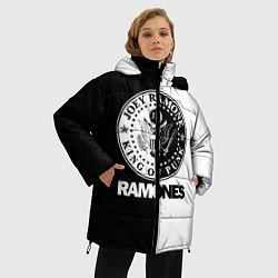 Куртка зимняя женская Ramones B&W, цвет: 3D-черный — фото 2