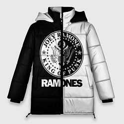 Куртка зимняя женская Ramones B&W, цвет: 3D-красный