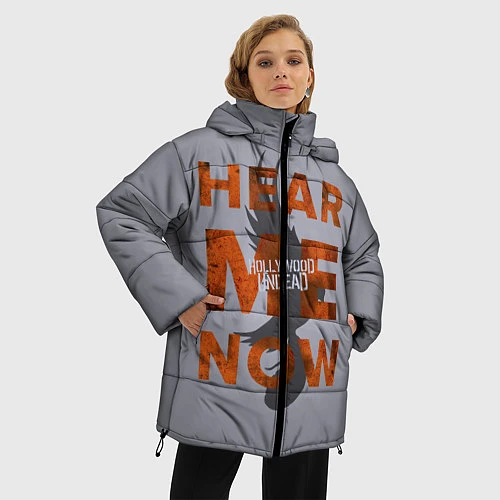 Женская зимняя куртка Hollywood Undead: Hear me now / 3D-Черный – фото 3
