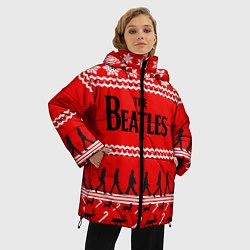 Куртка зимняя женская The Beatles: New Year, цвет: 3D-красный — фото 2