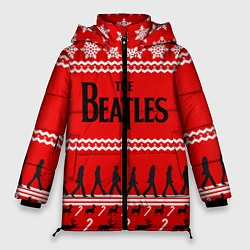 Куртка зимняя женская The Beatles: New Year, цвет: 3D-красный
