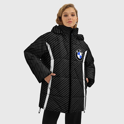 Женская зимняя куртка BMW CARBON БМВ КАРБОН / 3D-Черный – фото 3