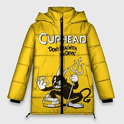Куртка зимняя женская Cuphead: Black Devil, цвет: 3D-светло-серый