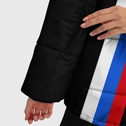 Куртка зимняя женская Россия: Линия триколор, цвет: 3D-черный — фото 2