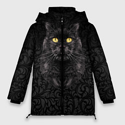 Куртка зимняя женская Чёрный котик, цвет: 3D-красный