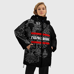 Куртка зимняя женская Полковник: герб РФ, цвет: 3D-черный — фото 2