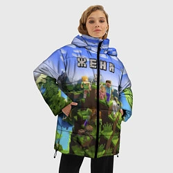 Куртка зимняя женская Майнкрафт: Женя, цвет: 3D-черный — фото 2