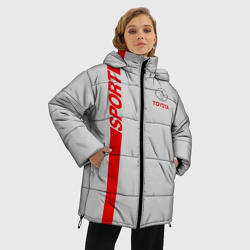 Женская зимняя куртка Toyota: Silver Sport / 3D-Черный – фото 3