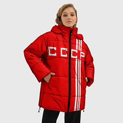 Куртка зимняя женская Cборная СССР, цвет: 3D-черный — фото 2
