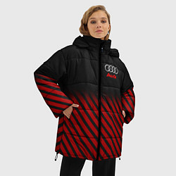 Куртка зимняя женская Audi: Red Lines, цвет: 3D-черный — фото 2