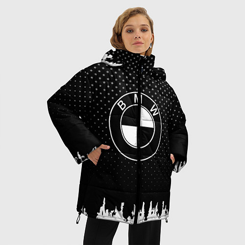 Женская зимняя куртка BMW Black Style / 3D-Черный – фото 3