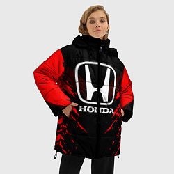 Куртка зимняя женская Honda: Red Anger, цвет: 3D-красный — фото 2