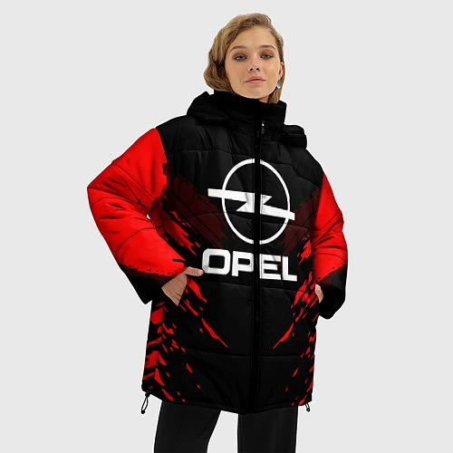 Женская зимняя куртка Opel: Red Anger / 3D-Черный – фото 3