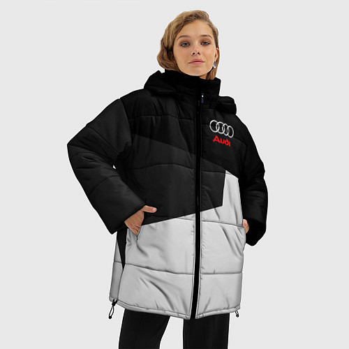 Женская зимняя куртка Audi Sport / 3D-Черный – фото 3