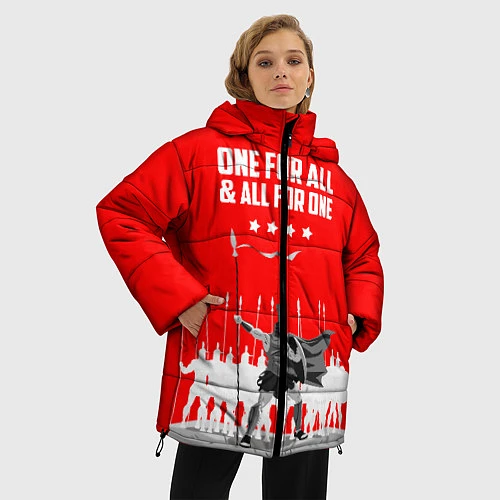 Женская зимняя куртка One for all & all for one / 3D-Черный – фото 3