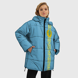 Куртка зимняя женская I Love Kazakhstan, цвет: 3D-черный — фото 2