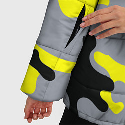Куртка зимняя женская Yellow & Grey Camouflage, цвет: 3D-красный — фото 2