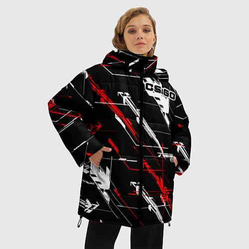 Женская зимняя куртка CS:GO AWP / 3D-Черный – фото 3