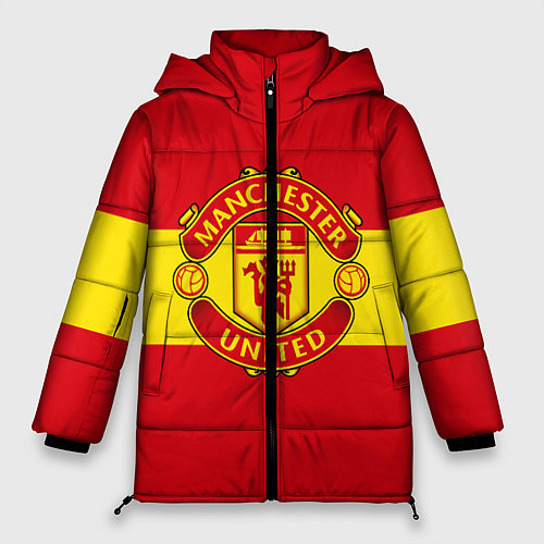 Женская зимняя куртка FC Man United: Red Style / 3D-Светло-серый – фото 1