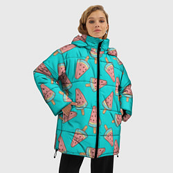 Куртка зимняя женская Стиль арбузного мороженного, цвет: 3D-светло-серый — фото 2