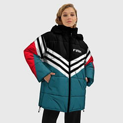 Куртка зимняя женская Firm 90s: Arrows Style, цвет: 3D-красный — фото 2