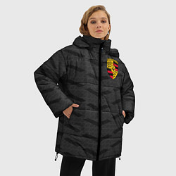 Куртка зимняя женская Porsche: Grey Sport, цвет: 3D-черный — фото 2