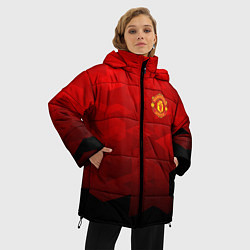 Куртка зимняя женская FC Man UTD: Red Poly, цвет: 3D-черный — фото 2