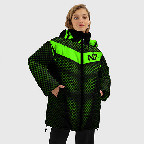 Женская зимняя куртка N7: Green Armor / 3D-Черный – фото 3