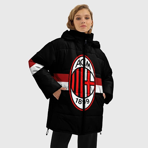Женская зимняя куртка AC Milan 1899 / 3D-Черный – фото 3