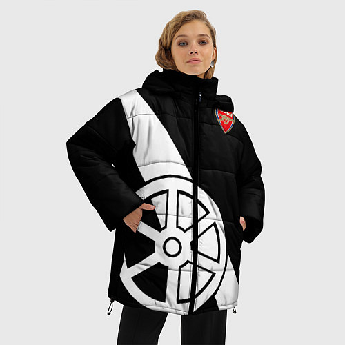 Женская зимняя куртка FC Arsenal: Exclusive / 3D-Черный – фото 3