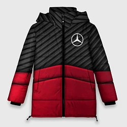 Куртка зимняя женская Mercedes Benz: Red Carbon, цвет: 3D-светло-серый