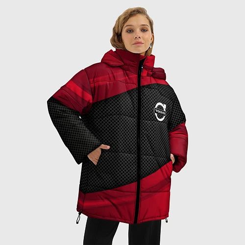 Женская зимняя куртка Volvo: Red Sport / 3D-Черный – фото 3