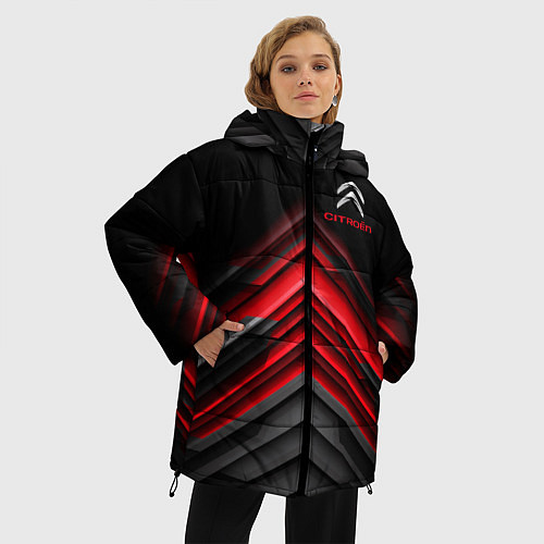 Женская зимняя куртка Citroen: Red sport / 3D-Черный – фото 3