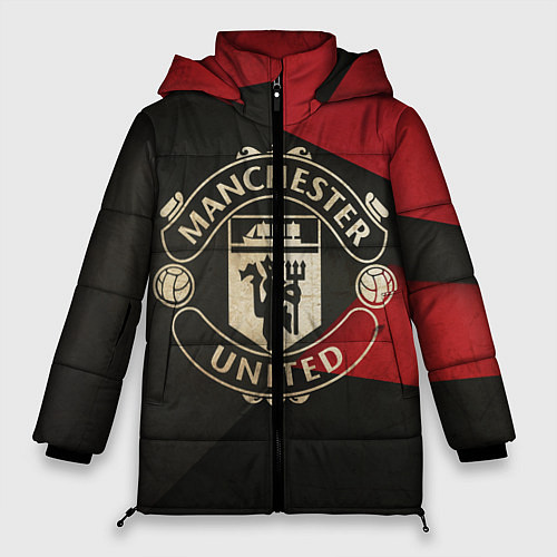 Женская зимняя куртка FC Man United: Old Style / 3D-Красный – фото 1