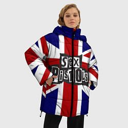 Куртка зимняя женская Sex Pistols UK, цвет: 3D-красный — фото 2