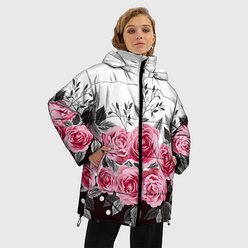 Женская зимняя куртка Roses Trend / 3D-Черный – фото 3