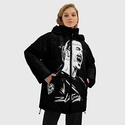 Куртка зимняя женская Zlatan Ibrahimovic, цвет: 3D-черный — фото 2