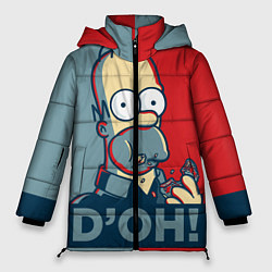 Куртка зимняя женская Homer Simpson DOH!, цвет: 3D-светло-серый