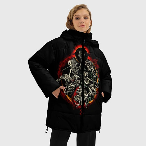 Женская зимняя куртка Berserk Devils / 3D-Черный – фото 3