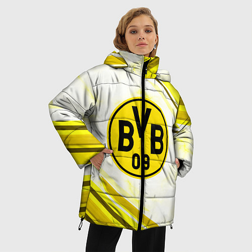 Женская зимняя куртка Borussia / 3D-Черный – фото 3