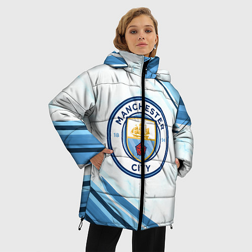 Женская зимняя куртка Manchester city / 3D-Черный – фото 3